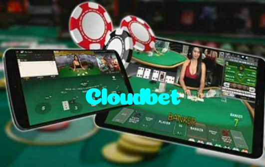 Cloudbet casino presented on mobile device in Pakistan with slots and live games